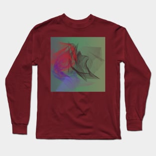 red black blue abstract Long Sleeve T-Shirt